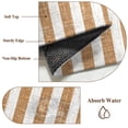 thumbnail image 6 of Brown Stripes Washable Area Rug 2.7x5 Modern Abstract Linens Farmhouse Low-Profile Small Area Rugs with Non Slip Backing Indoor Floor Carpet for Entrance Living Room Bedroom Home Office, 6 of 9