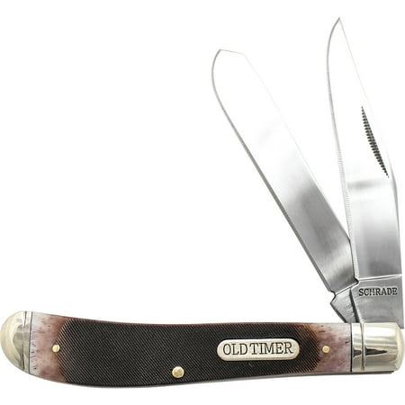Old Folding - Old Timer Genuine Bone Gunstock Trapper Folding Pocket Knife
