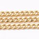 thumbnail image 1 of Cadenas de eslabones de acero inoxidable 304 con revestimiento de iones (IP), cadenas trenzadas sin soldar con carrete dorado de 3 x 2 x 0,6 mm, aproximadamente 32,8 pies (10 m)/rollo, 1 of 3
