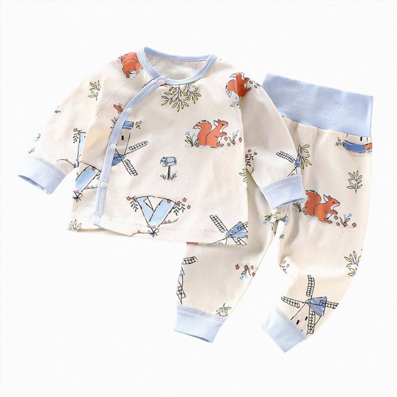 18-24 Months Baby Girl Clothes Toddler Girl Outfits Shirt Pants Cute Infant Outfit Set Baby Girl Fall Winter Clothes Girls' Fall/winter Cute Casual Warm Fleece Thick Blue