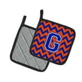 thumbnail image 2 of Letter G Chevron Orange and Blue Pair of Pot Holders, 2 of 2