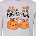 thumbnail image 4 of Inktastic Big Brother Pumpkins with Fall Leaves Long Sleeve Youth T-Shirt, 4 of 5