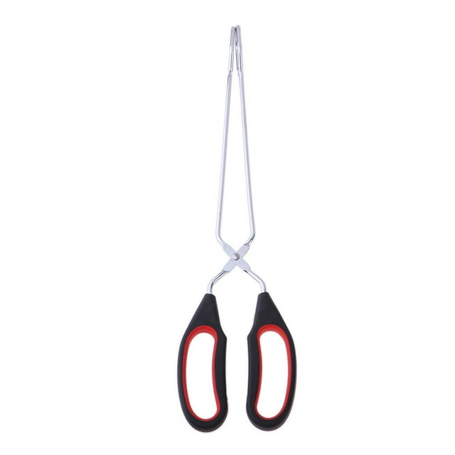 Pinzas de cocina para barbacoa Cola de silicona de acero inoxidable 33cm