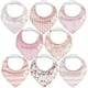 thumbnail image 1 of Baberos orgánicos tipo bandana para bebés KeaBabies, paquete de 8 para niñas, 1 of 9