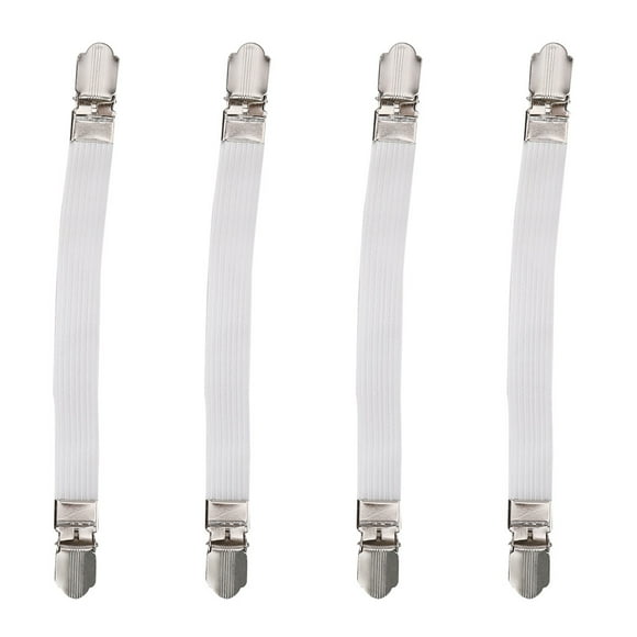 Sheet Clips, Sheet Straps, 4pcs Sheet Holders For Corners For Bedroom Fitted Sheet White