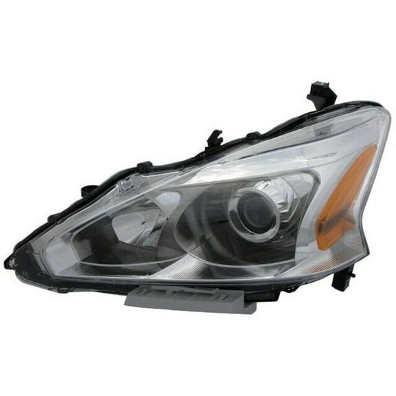 Left Driver Side Halogen Headlight Assembly - Compatible with 2013 - 2015 Nissan Altima Sedan 2014