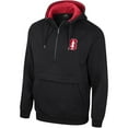 thumbnail image 2 of Men's Colosseum Black Stanford Cardinal Half-Zip Hoodie, 2 of 3