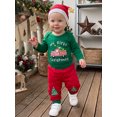 thumbnail image 3 of RUINIXCW Baby Christmas Outfit Crew Neck Long Sleeve Romper Pants and Hat 3 Pcs Set, 3 of 8