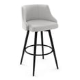 thumbnail image 1 of Amisco Duncan 27.75" Polyester Swivel Counter Stool in Pale Gray/Black, 1 of 6