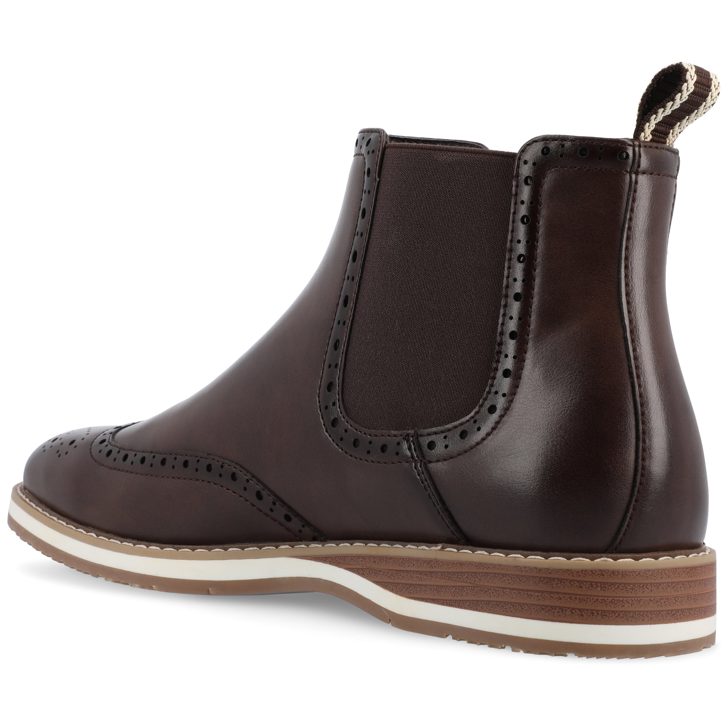 Vance Mens Thorpe Wingtip Slip-on Chelsea Boot