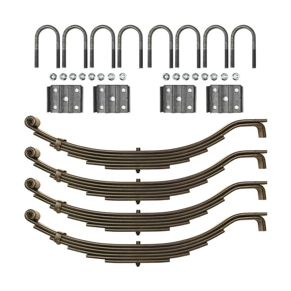 LIBRA 8000# 8K Tandem Trailer Axle Suspension Kit 4000# Leaf Springs U-bolt Kit