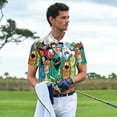 thumbnail image 3 of Saiise Scooby-Doo L Mens Golf Shirt Moisture Wicking Dry Fit Mens Polo Shirts Dry Fit Performance Men's Golf Shirts Regular Fit Fashion Print, 3 of 7