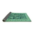 thumbnail image 2 of Ahgly Company Indoor Round Persian Turquoise Blue Traditional Area Rugs, 3' Round, 2 of 4