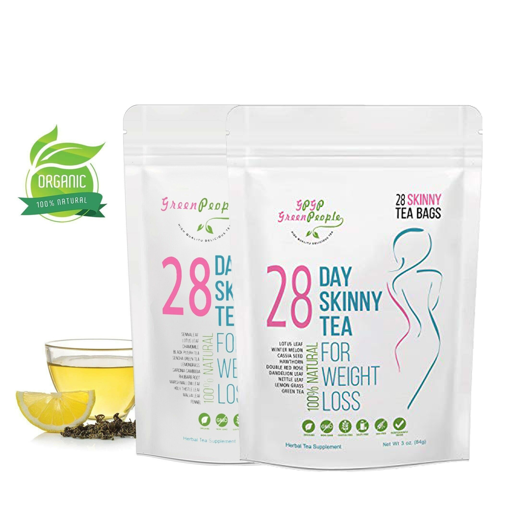 2Bags Colon Cleanse Detox Tea Set Weight Loss Slimming Tea Skinny Herbal Tea Fat Burn for Flat Stomach Boost Metabolism Reduce Bloat 28 Day