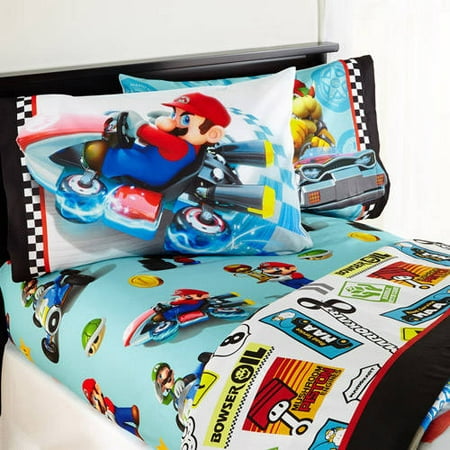 Nintendo Mario Road Rumble Bedding Sheet Set 1 Each Walmart
