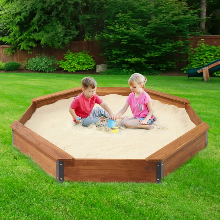 Badger Basket Octagon XL Wooden Sandbox with Liner and Cover