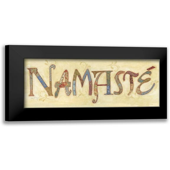 Tava, Janet 14x8 Black Modern Framed Museum Art Print Titled - Namaste