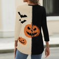 thumbnail image 6 of Trgacdwlo Halloween Shirts for Women 2026 Novelty Vintage Ghost House Print Henley Womens Tops 3/4 Sleeve Funny Pumpkin Ghost Fall Womens Tunic Tops, 6 of 6