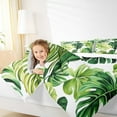 thumbnail image 4 of Manfei Tropical Monstera Leaf Bedding Comforter Set,Natural Theme Twin Comforter Sets,Green White Bedding Set For Teens,Microfiber Bedroom Decor,2 Pieces, 4 of 8