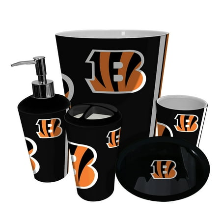 Cincinnati Bengals Nfl Complete Bathroom Accessories 5pc Set Cincinnati Bengals Nfl Complete Bathroom Accessories 5pc Set