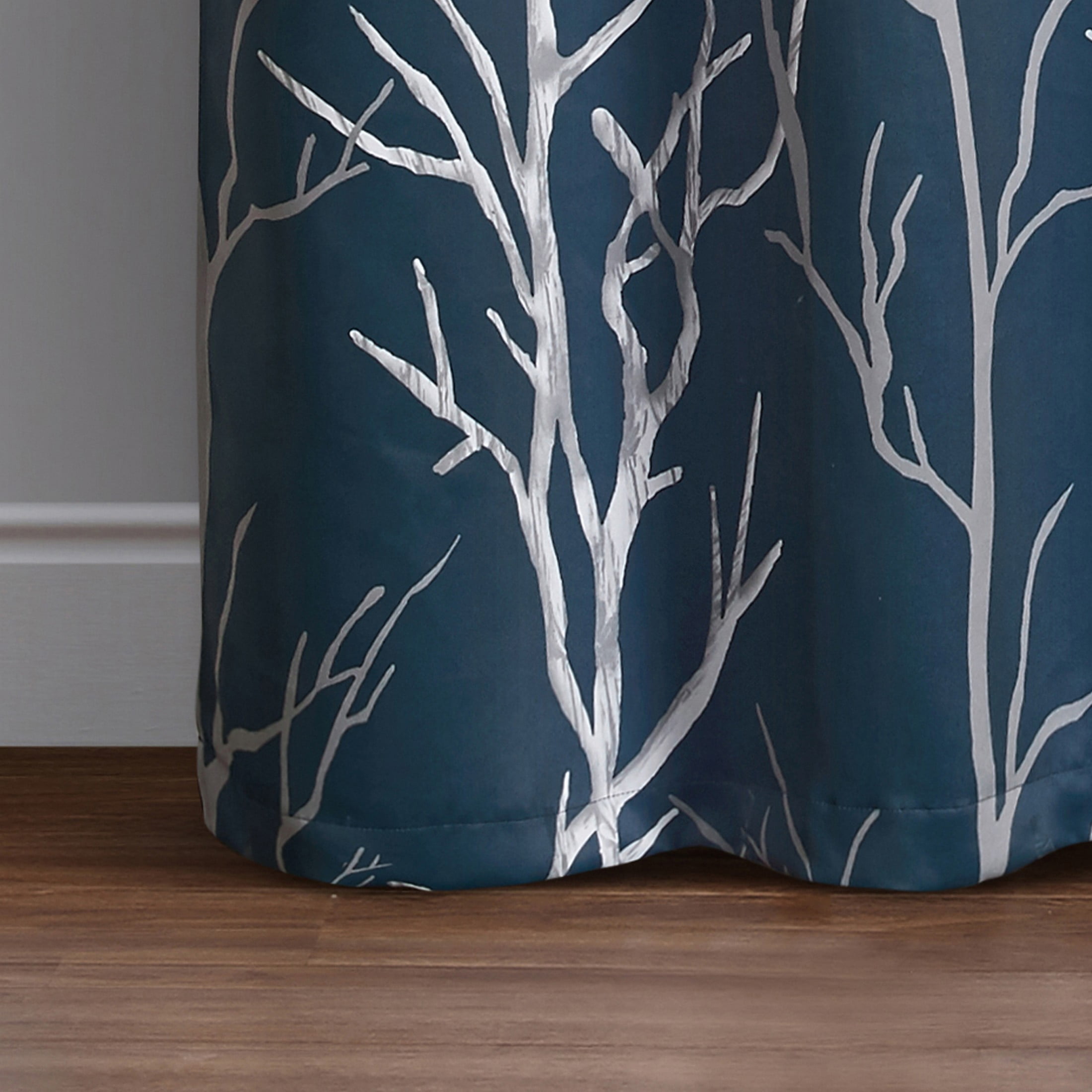 VCNY Home Kingdom Blue Branch Grommet Blackout Curtain, 40" x 84"