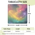 thumbnail image 2 of Colorful Tie Dye Nebula Pattern Square Fitted Tablecloth with Elastic Edge,Square Table Cover,Washable Elastic Table Cover for Home Kitchen Party Decor 34"x34", 2 of 6