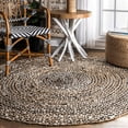thumbnail image 3 of Jaipur Art And Craft Modern 180x180 CM (6 x 6 Square feet)(70.20 x 70.20 Inch)Multicolor Round Jute AreaRug Carpet throw, 3 of 5