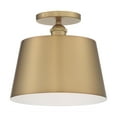 thumbnail image 5 of 60/7322-Nuvo Lighting-Motif-1 Light Semi-Flush Mount in Transitional Style-10 Inches Wide by 9 Inches High-Brushed Brass/White Finish, 5 of 8