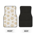 thumbnail image 2 of Pofeuu Gold Snowflake Print Car Foot Mat Set of 4 Pieces - All-Weather Full Set Floor Mats for Cars Trucks SUVs, 2 of 7