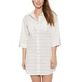 thumbnail image 3 of Dotti Womens Radiance Sheer Striped Dress Swim Cover-Up, 3 of 5