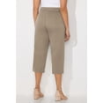thumbnail image 2 of Catherines Women's Plus Size Stretch Knit Waist Cargo Capri, 2 of 4