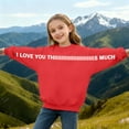 thumbnail image 2 of Tanghaowl Kids Sweatshirts Boys Girls Lined Long Sleeve Kids Warm Winter Pullover Hooded Sweatshirt Sweater with Cozy Lining Red 4-5 Years, 2 of 6