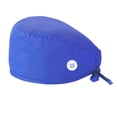 thumbnail image 2 of Pack of 3 Operating Hats Doctors Long-time Service Pure Color Scrub Professional Assorted Colors Tie Back Sweatband Working Caps blue, 2 of 6