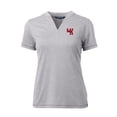 thumbnail image 2 of Women's Cutter & Buck Heather Gray Western Kentucky Hilltoppers Forge Stretch Blade V-Neck Top, 2 of 3