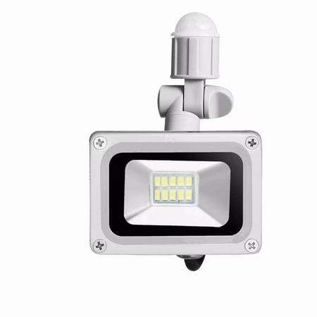 10W LED Flood Light PIR Motion Sensor Outdoor Security Garden Landscape Spot Lamp Yard Spotlight Cold (Best Motion Sensor Flood Lights)