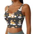 thumbnail image 2 of Xecao Cute Bee Gnome for Sports Bra with Removable Pads, Crop Tank Top Design, Women's Longline Sports Bra - Non-Wired - X-Large, 2 of 9