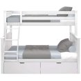 thumbnail image 3 of BEDSMART Lits Superposés Simple sur Double en Bois Massif avec Rangement / Blanc, 3 of 6