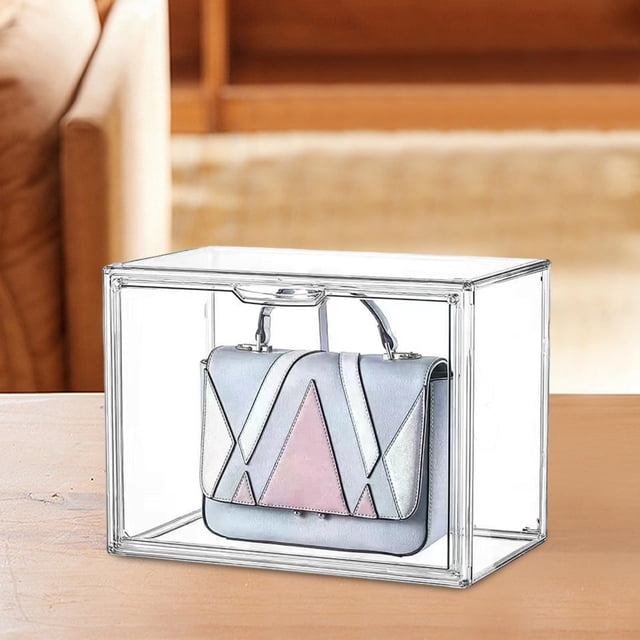 Vitrina de almacenamiento versátil con tapas, organizador de contenedores transparentes para el hogar, figuras, libros, entrada, objetos de colección