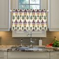 thumbnail image 2 of Yayeee Kitchen Curtains Light Filtering 27"x36" Rod Pocket Short Cafe Window Panel, Beige Floral Pattern, 2 of 7