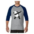 thumbnail image 1 of MmF - Mens Raglan Sleeve Baseball T-Shirts, up to Size 3XL - Dancing Panda, 1 of 4