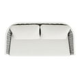 thumbnail image 5 of Rowan 63.5" Rope Barrel Back Patio Conversation Loveseat Sofa Optic White, 5 of 8