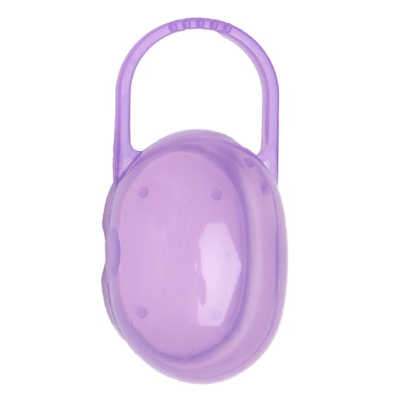 Kaireo Baby Pacifier Case Container Holder Travel Storage Box Purple,Baby Pacifier Storage Box, Anti-Drop Chain, Cle an and Easy to Carry,Bpa Free, Easy to Clean