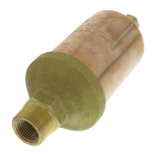 Hoffman Specialty Model 79 3/4" Male x 1/2" Female NPT Water Main Vent Valve for Hydronic Heating and Cooling Applications - 401488