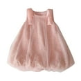thumbnail image 4 of Moocorvic Girls Sequin Dress Ruffle Toddler Girl Kids Party Bridesmaid Wedding Short Dresses 2-3 Years,Pink, 4 of 4