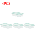 thumbnail image 1 of 1-4pcs PP Microwave Lunch Box Reusable Dinnerware Food Storage Container School Office Portable Bento Box Lunch Case Light Green 4PCS, 1 of 6