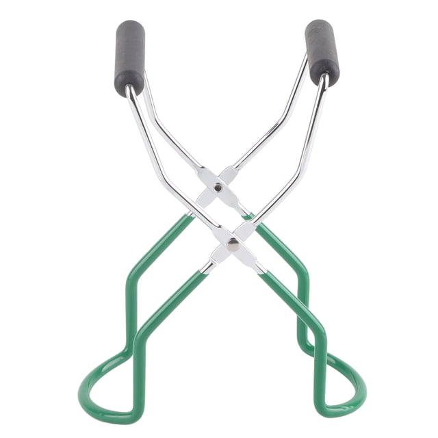 Abrazadera multifuncional para latas y tarros, de acero inoxidable PP, antiescaldaduras, para bandejas y platos, herramienta de cocina (verde)