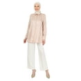 thumbnail image 2 of Jacquard Satin Tunic Beige, 2 of 5