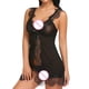 thumbnail image 2 of Gibobby Conjunto de lencería Sexy Lencería para mujer, enterizo de peluche con entrepierna a presión(Negro, XG), 2 of 4