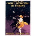 thumbnail image 3 of Leonetto Cappiello 11x14 Black Modern Framed Museum Art Print Titled - Festivals of the International Congress of Students Bordeaux (1907), 3 of 5