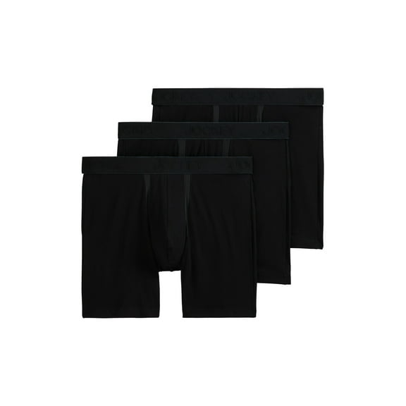 Jockey Men's Chafe Proof Pouch Cotton Stretch 6" Boxer Brief - 3 Pack